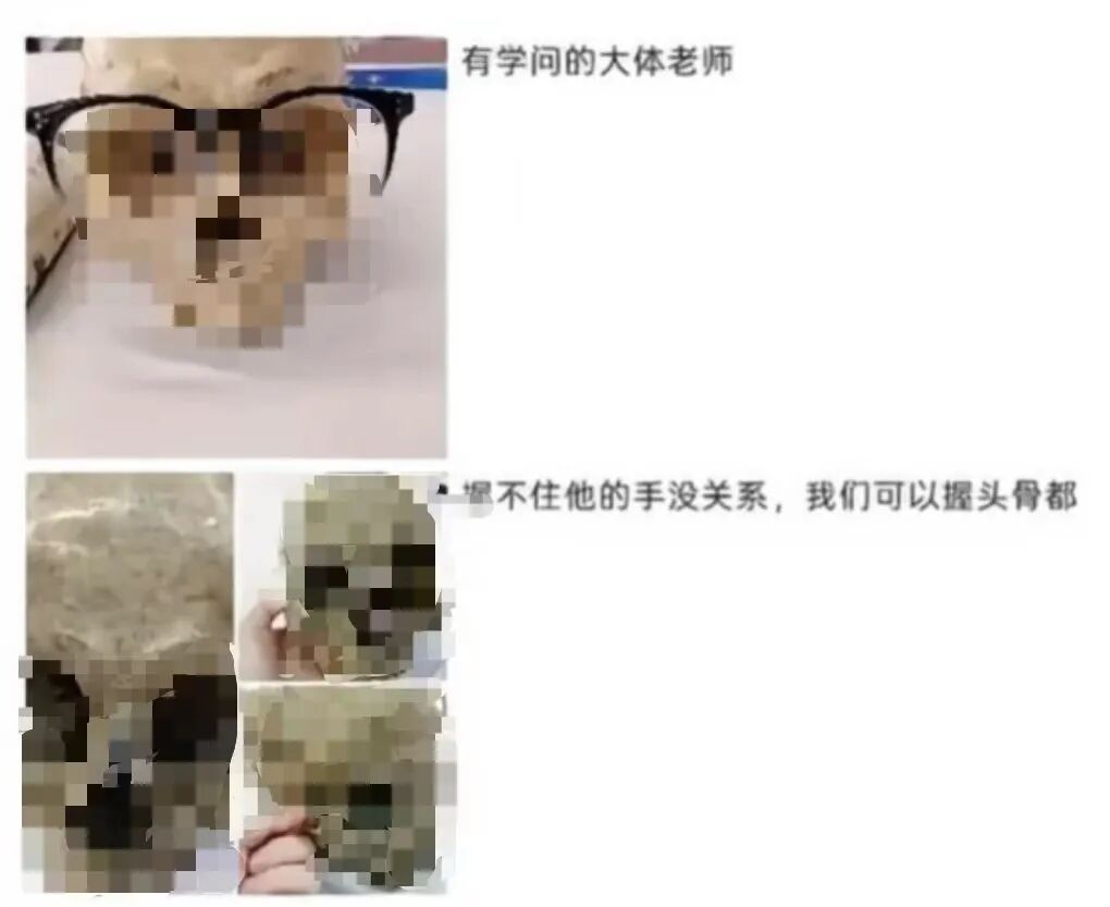 医学生把大体老师头骨当道具摆拍发朋友圈，长沙民政职业技术学院医学院通报